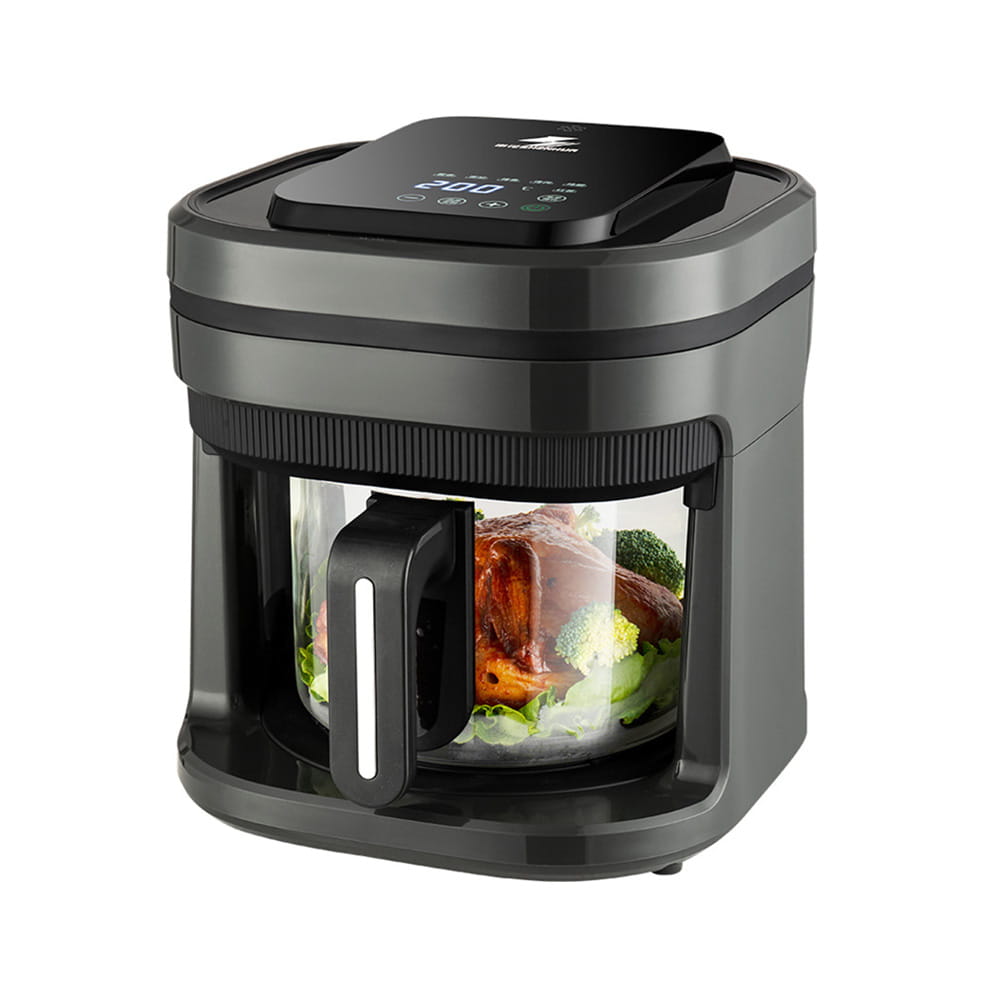 Gennemsigtig glas LCD Air Fryer